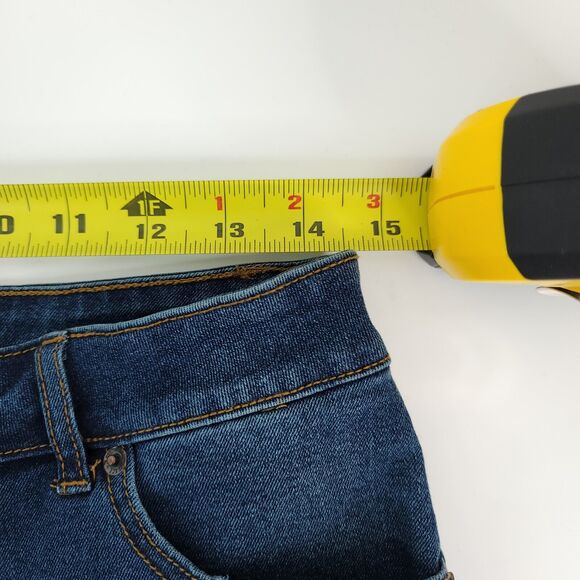 The Girlfriend by Rewash Blue Jean Shorts Women's 5/27 Cuffed Hem Stretch - Picture 5 of 6